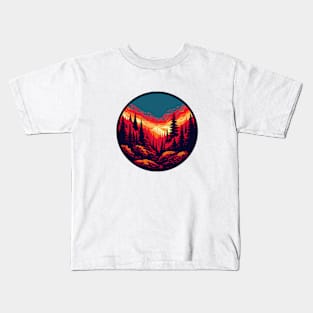 Sunset Landscape Kids T-Shirt